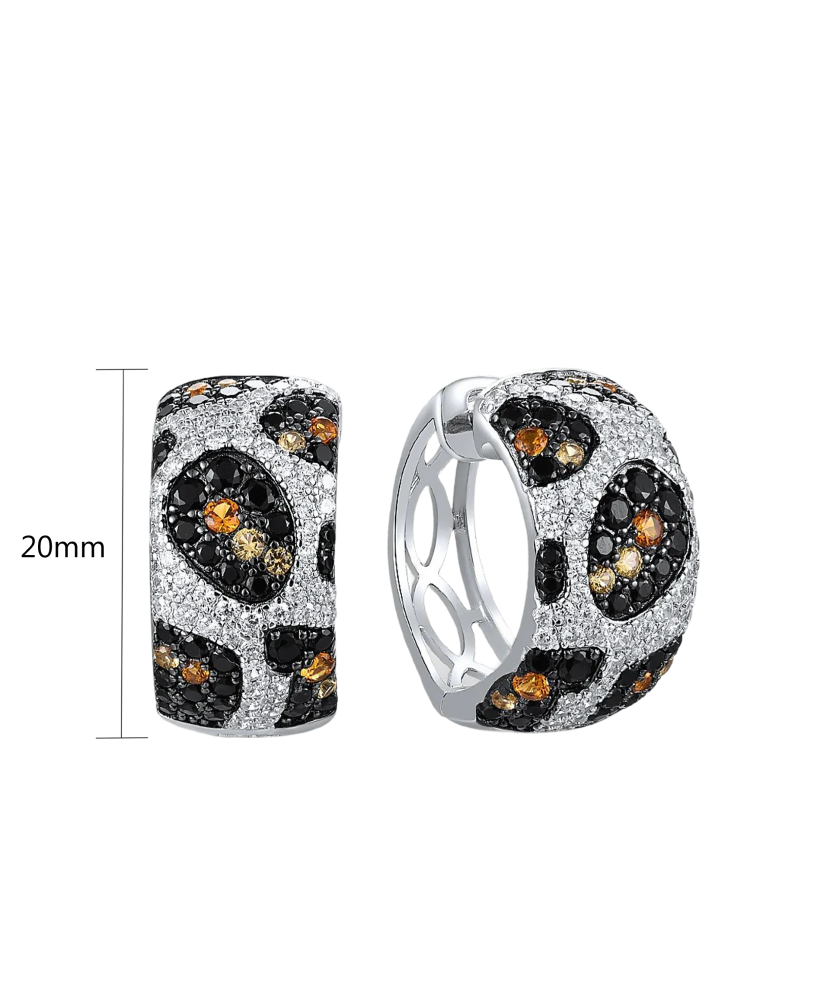 Sidabriniai auskarai su cirkoniais ir špineliais - Goldinga