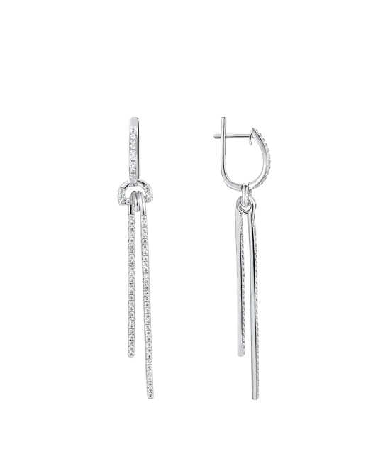 Серьги из серебра с цирконами