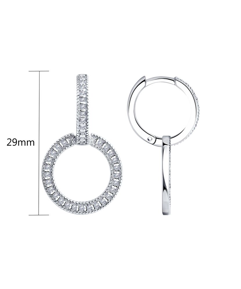 Sudraba auskari ar cirkonijiem