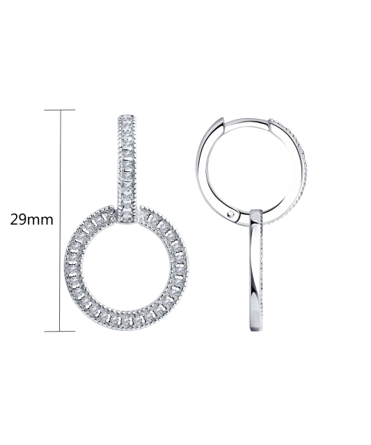 Sudraba auskari ar cirkonijiem