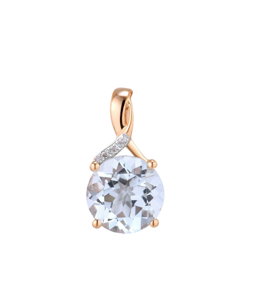 Zelta piekariņš ar topāzu un briljantiem - Goldinga