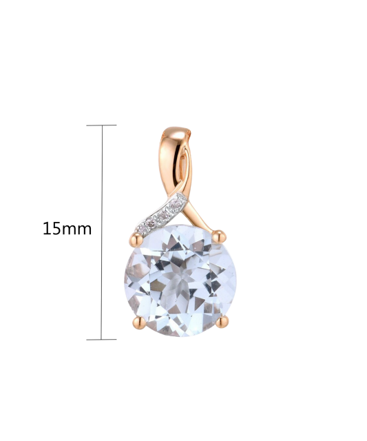 Zelta piekariņš ar topāzu un briljantiem - Goldinga