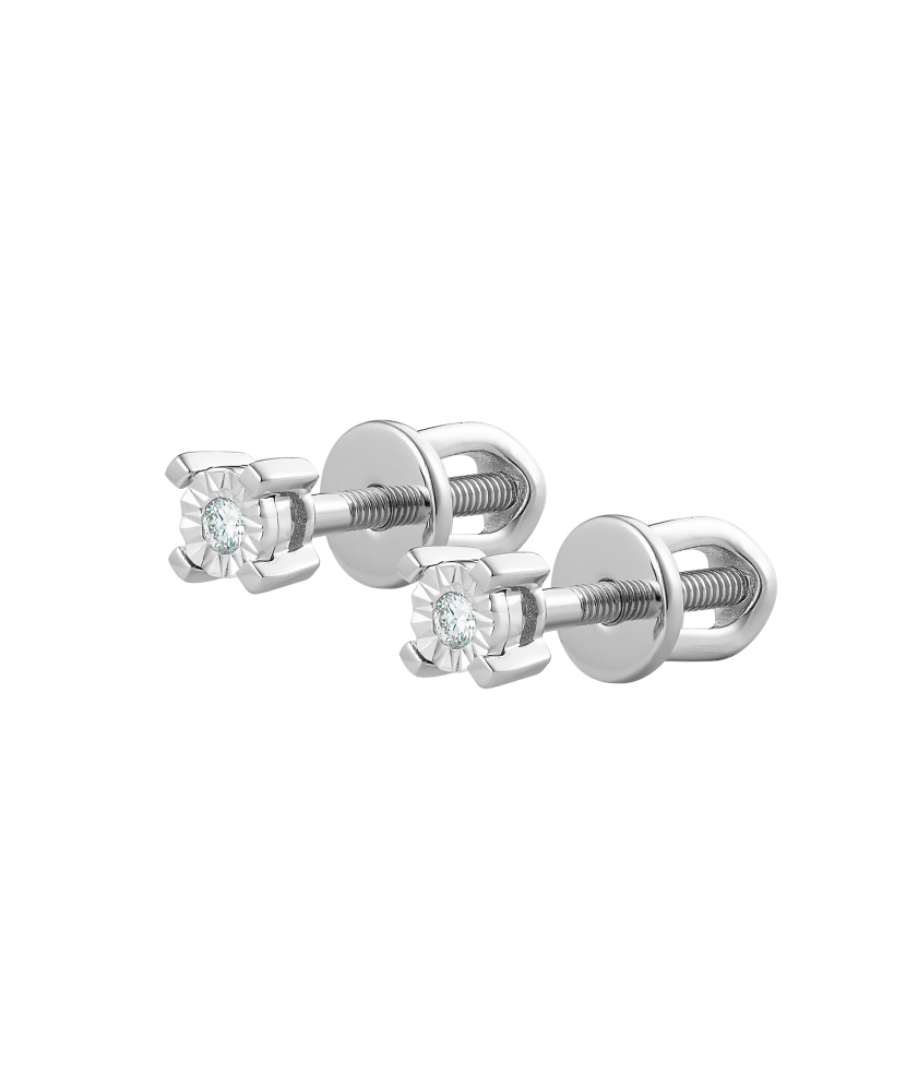 Baltā zelta auskari ar briljantiem - Goldinga