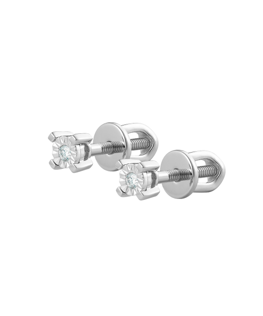 Baltā zelta auskari ar briljantiem - Goldinga