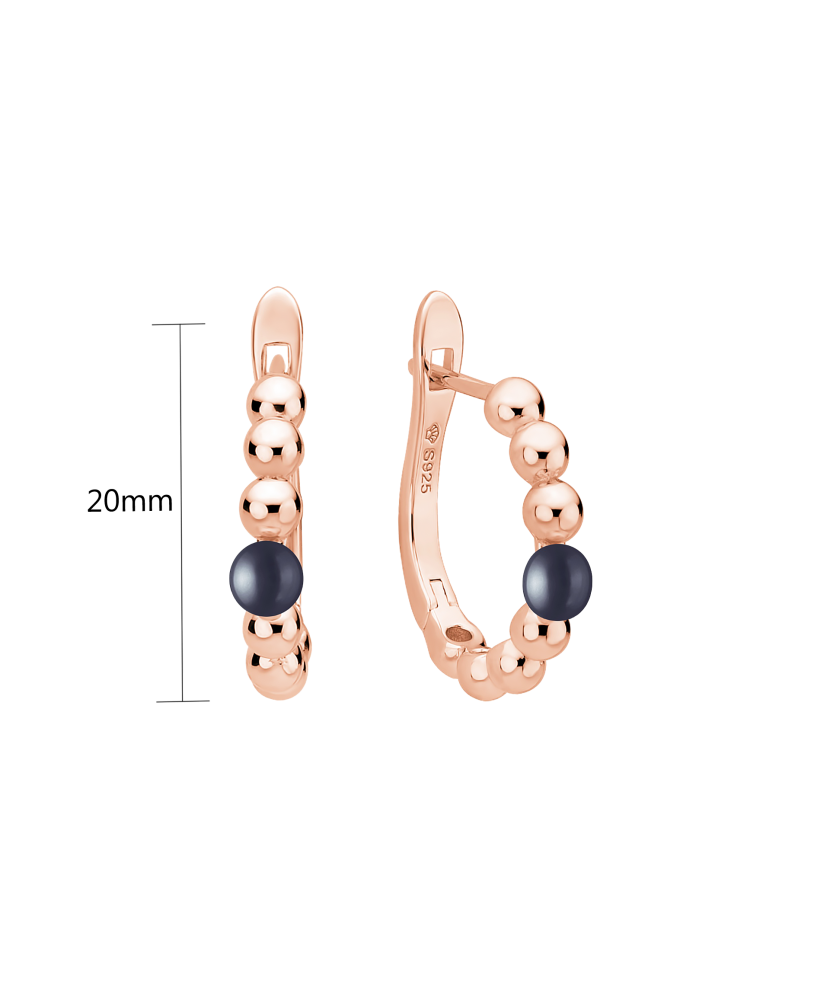 Apzeltīti sudraba auskari ar pērlēm - Goldinga