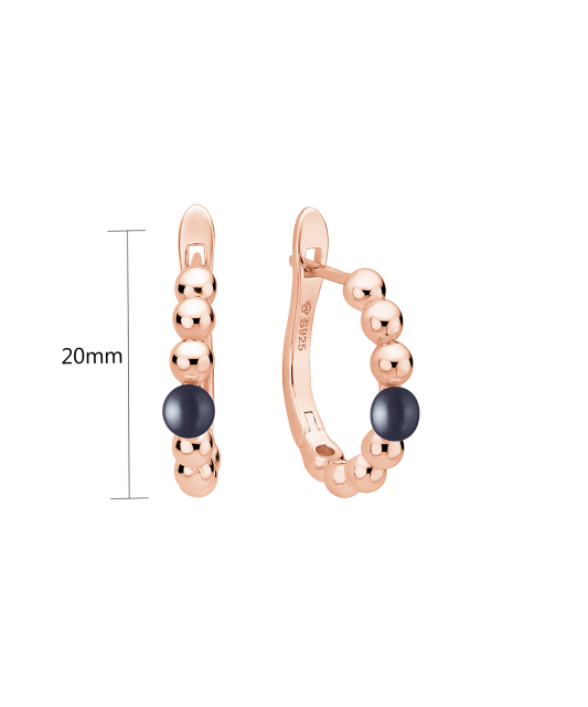 Apzeltīti sudraba auskari ar pērlēm - Goldinga