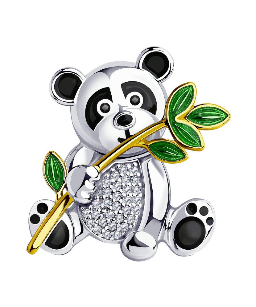 sudraba sakta ar emalju un cirkoniem