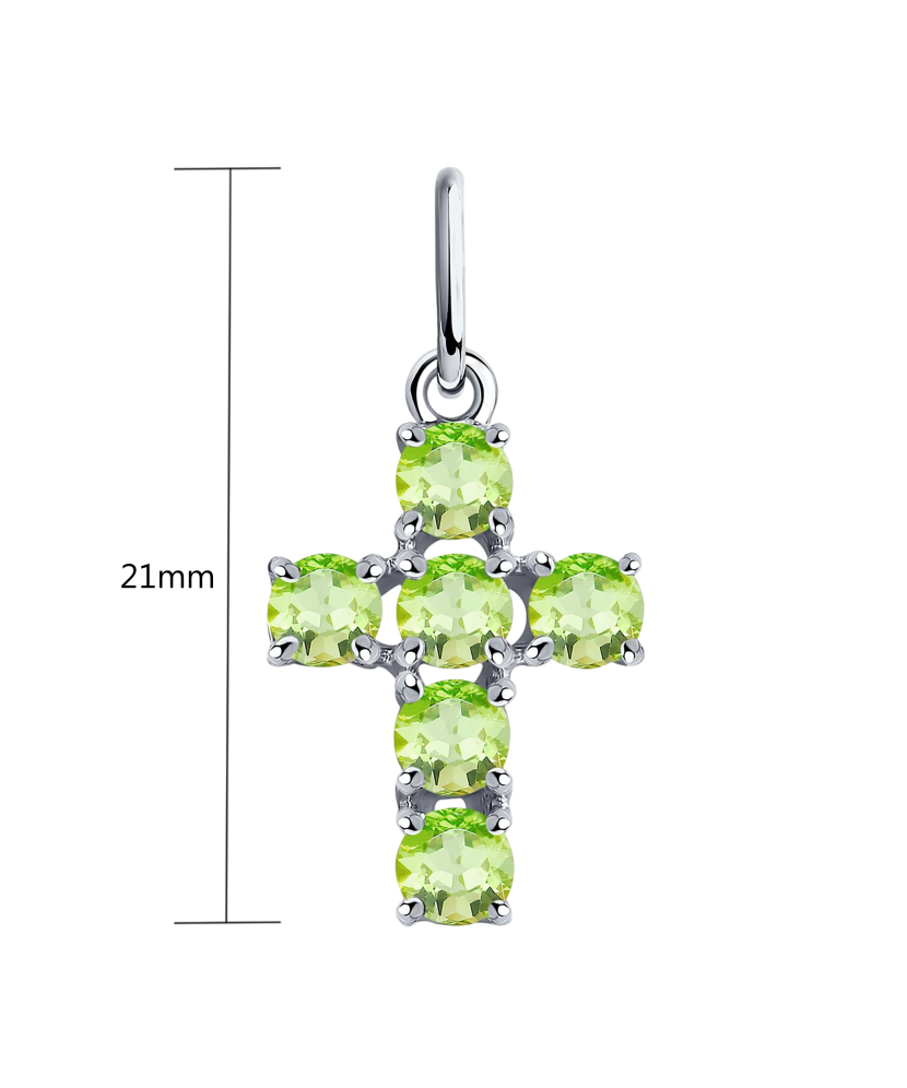 Sudraba piekariņš ar hrizolītiem "Krustiņš"