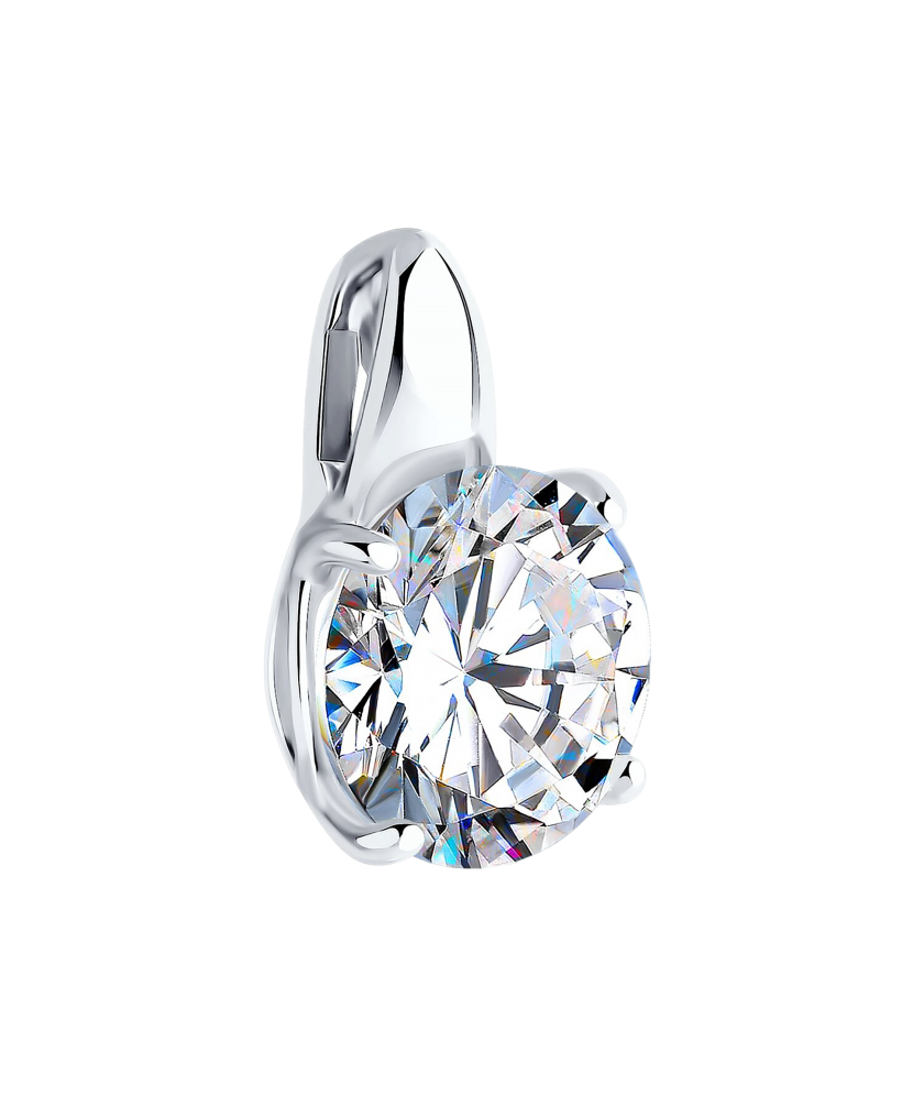 Серебряный подвеска с цирконами