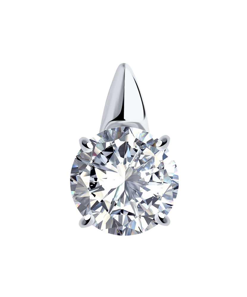 Серебряный подвеска с цирконами