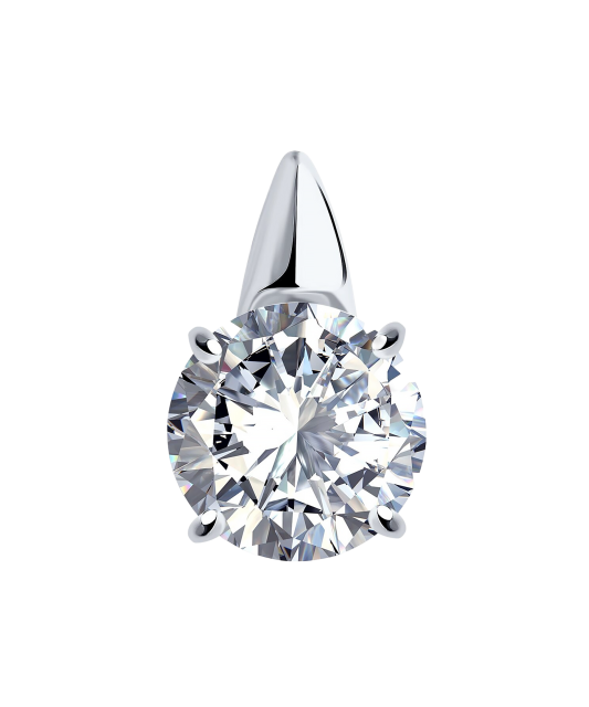 Серебряный подвеска с цирконами