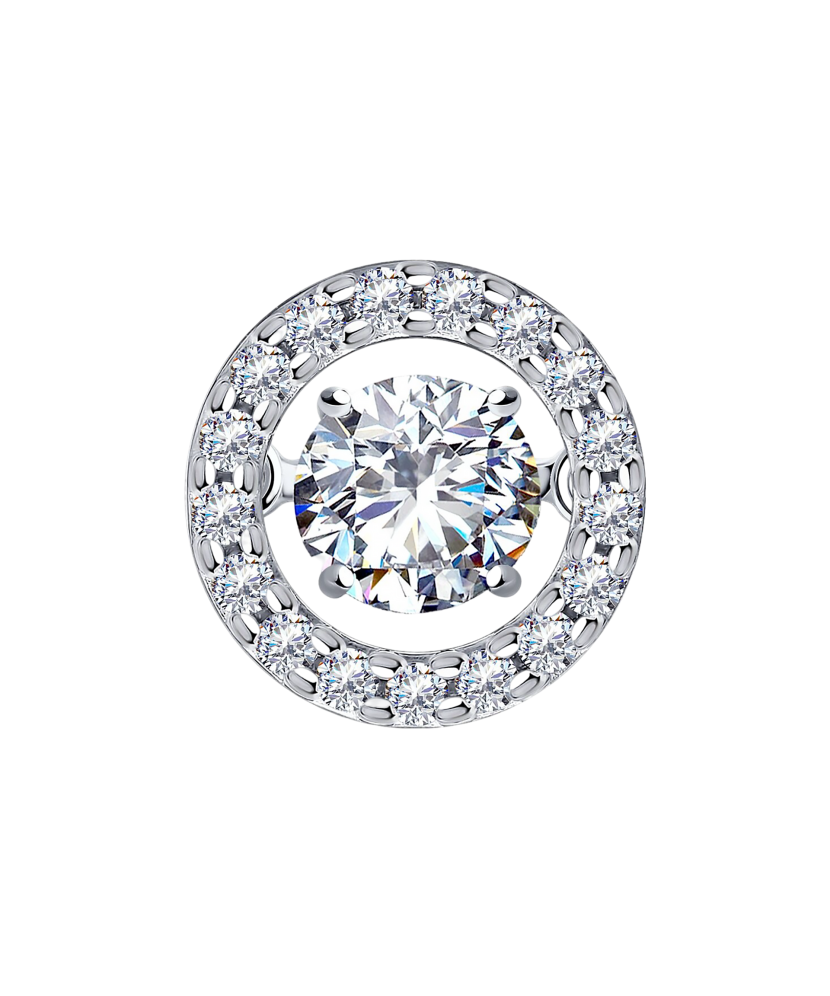 Серебряный подвеска с цирконами