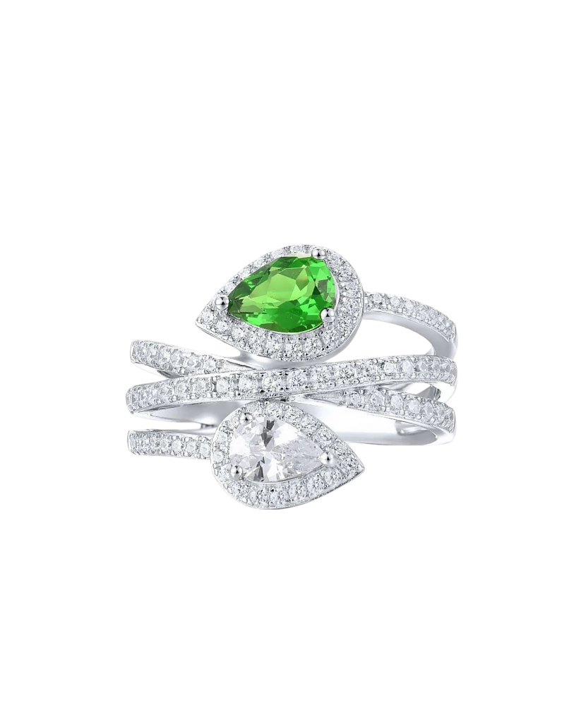 Sudraba gredzens ar cirkonijiem