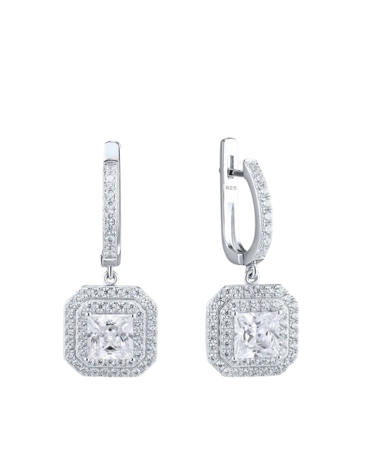 Sudraba auskari ar cirkonijiem