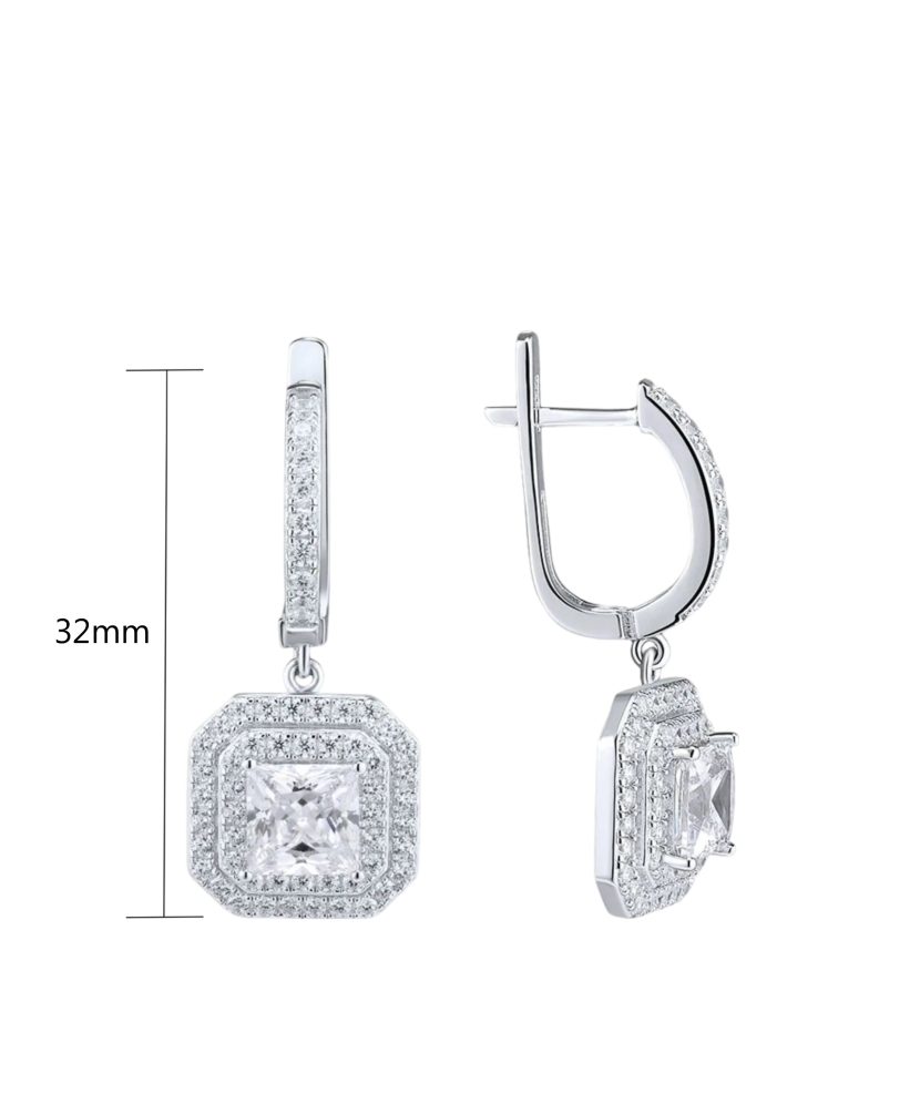 Sudraba auskari ar cirkonijiem