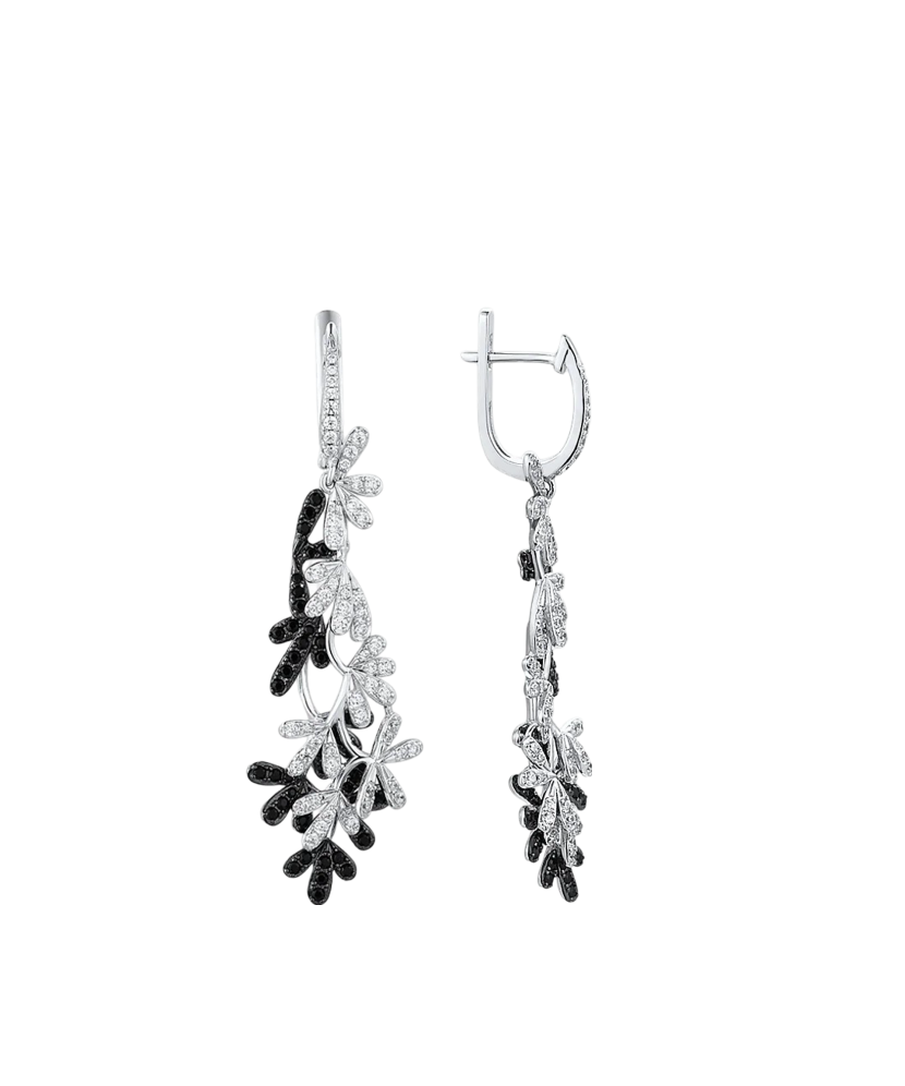 Sudraba auskari ar cirkonijiem un špineļiem