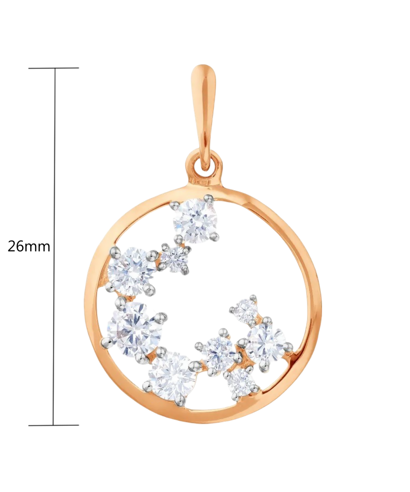 Zelta piekariņš ar cirkonijiem