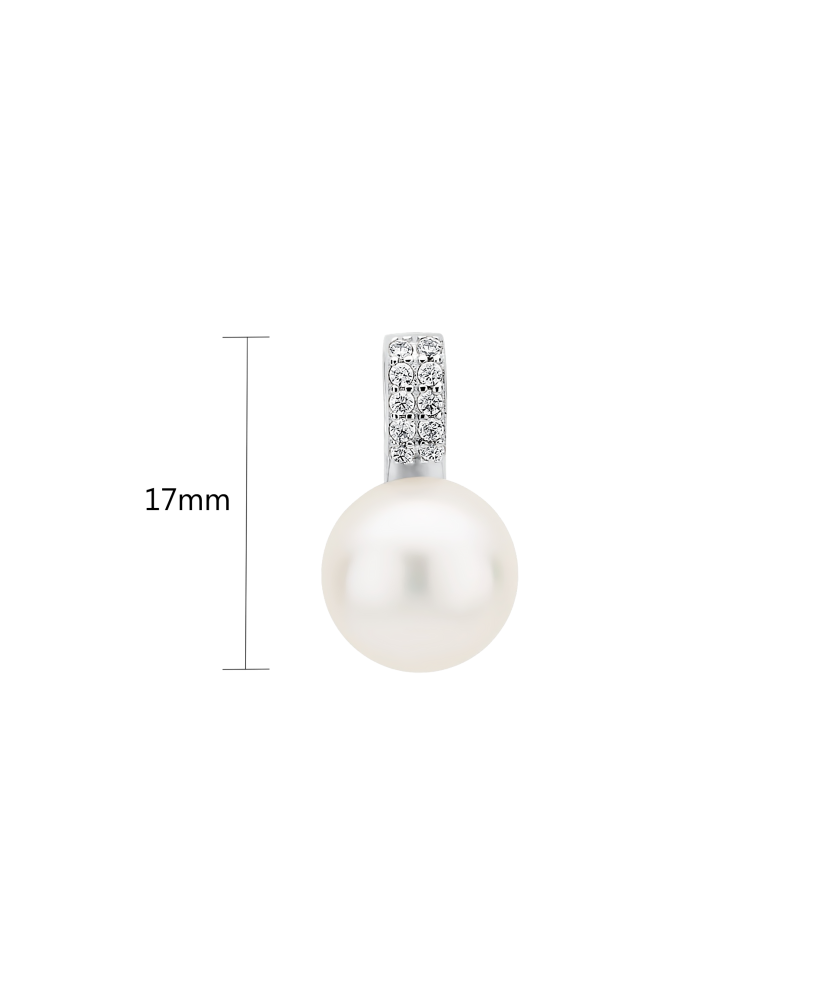 Sudraba piekariņš ar pērlēm un cirkonijiem - Goldinga