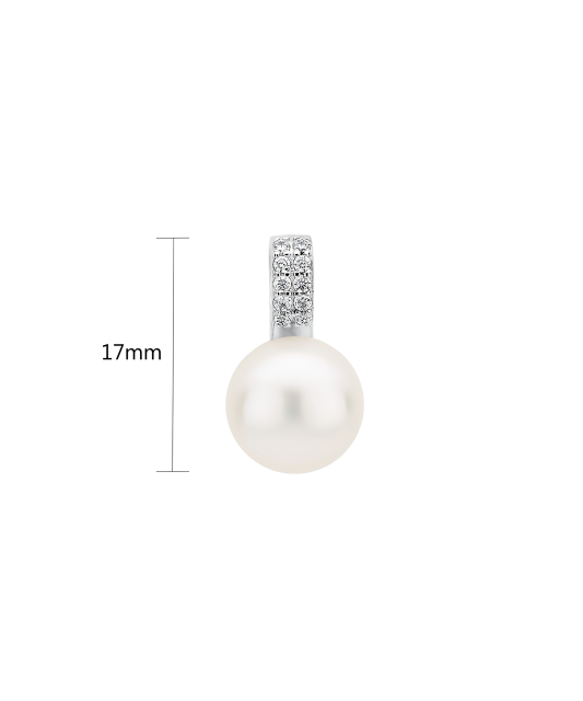 Sudraba piekariņš ar pērlēm un cirkonijiem - Goldinga