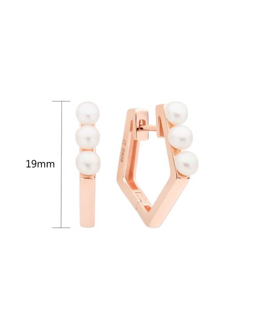 Apzeltīti sudraba auskari ar pērlēm - Goldinga