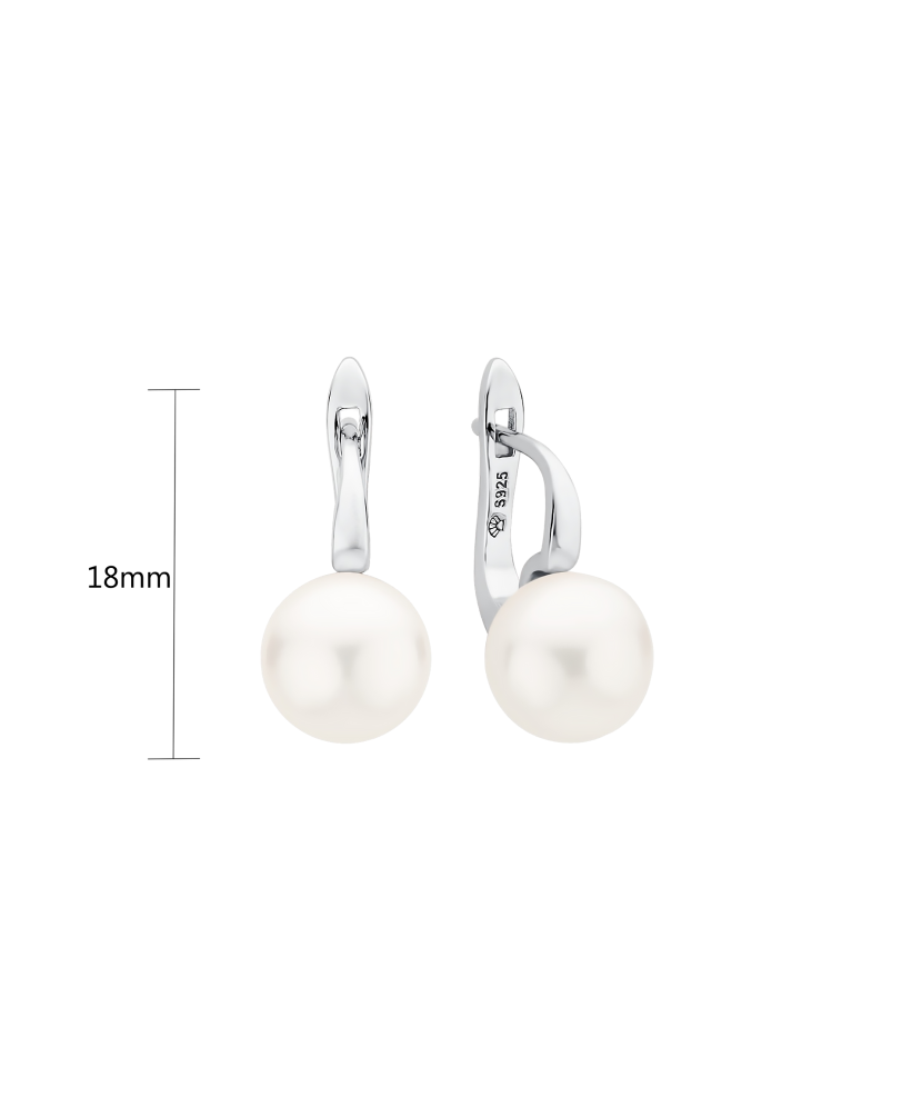 Sudraba auskari ar pērlēm - Goldinga