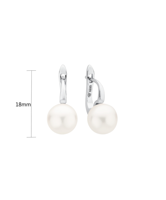 Sudraba auskari ar pērlēm - Goldinga