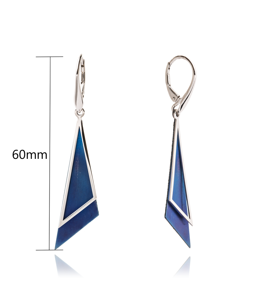 Sudraba auskari ar titānu - Goldinga