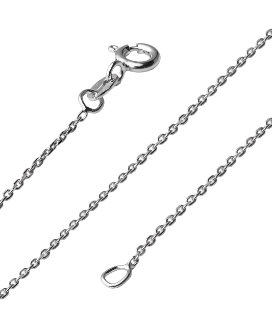 Якорная цепочка из родированного серебра"Anchor" 1.1mm