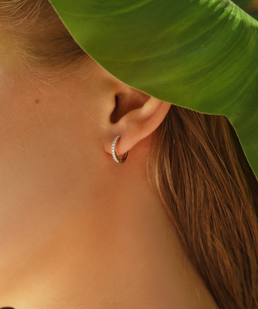 Baltā zelta auskari ar briljantiem