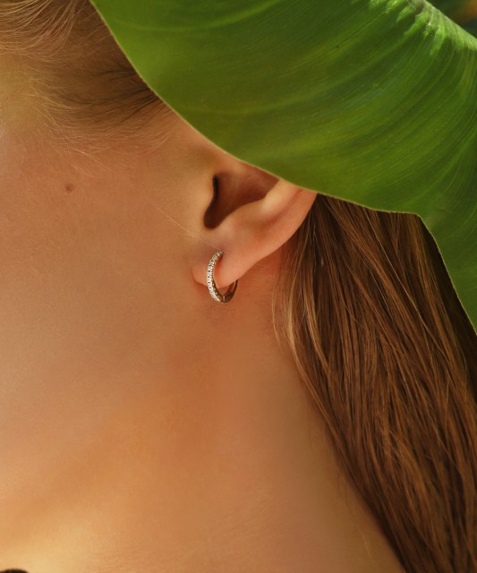 Baltā zelta auskari ar briljantiem