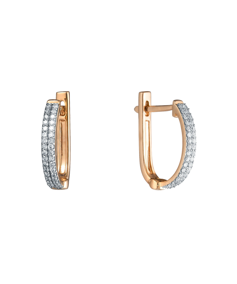 Золотые серьги с бриллиантами