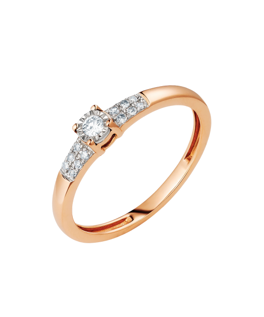 Zelta gredzens ar briljantiem - Goldinga