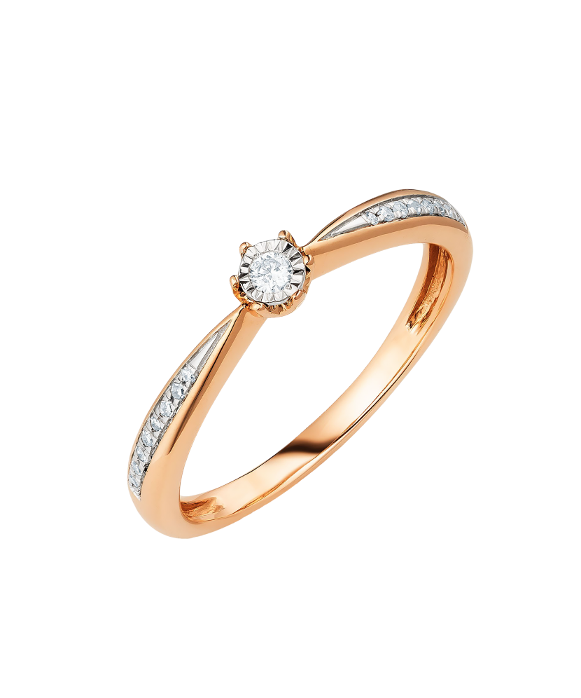 Zelta gredzens ar briljantiem - Goldinga