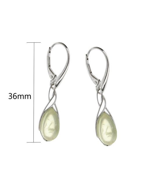 Sudraba auskari ar prehnītu - Goldinga