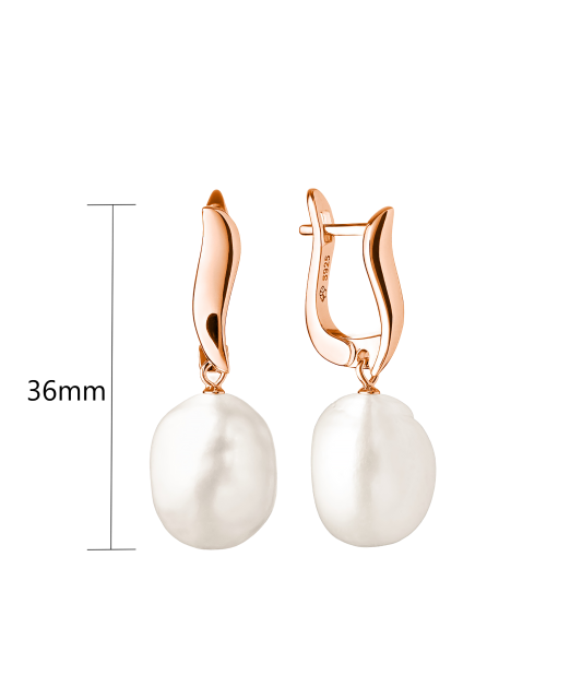 Sudraba auskari ar pērlēm - Goldinga