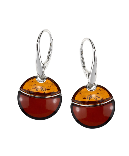 Sudraba auskari ar dzintaru - Goldinga