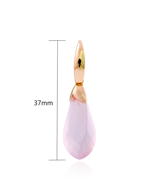 Zelta piekariņš ar rozā kvarcu