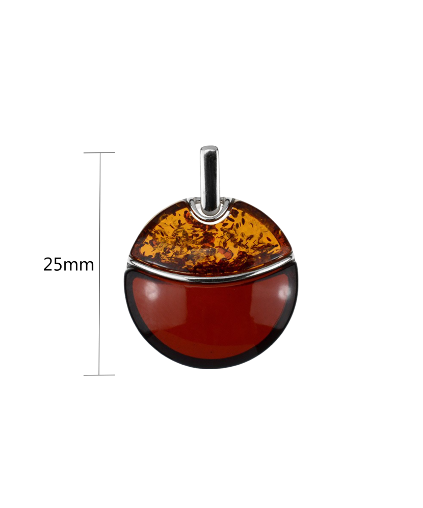 Sidabrinis pakabukas su gintarais