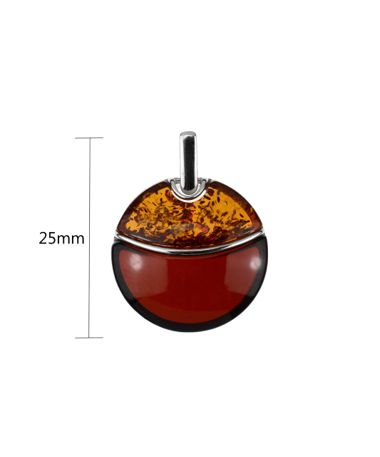 Sidabrinis pakabukas su gintarais