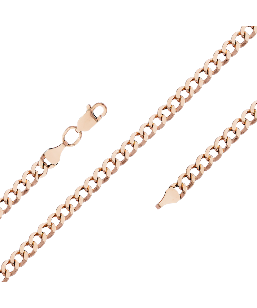 Zelta ķēdīte "Curb" 4.2mm - Goldinga