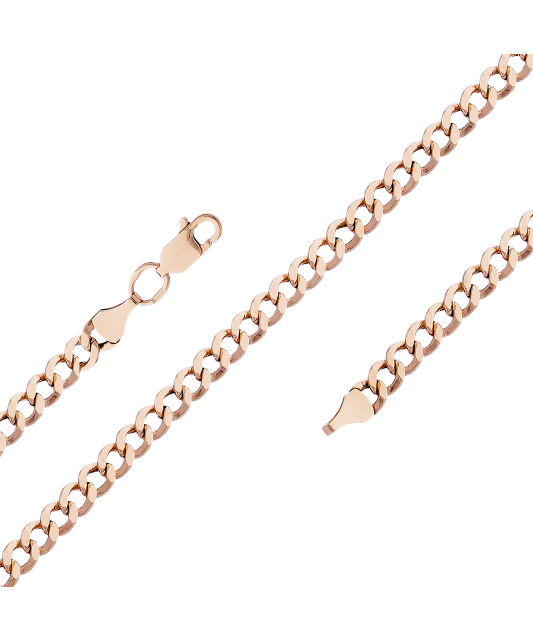 Zelta ķēdīte "Curb" 4.2mm - Goldinga