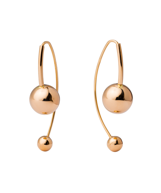 Золотые серьги Дубль