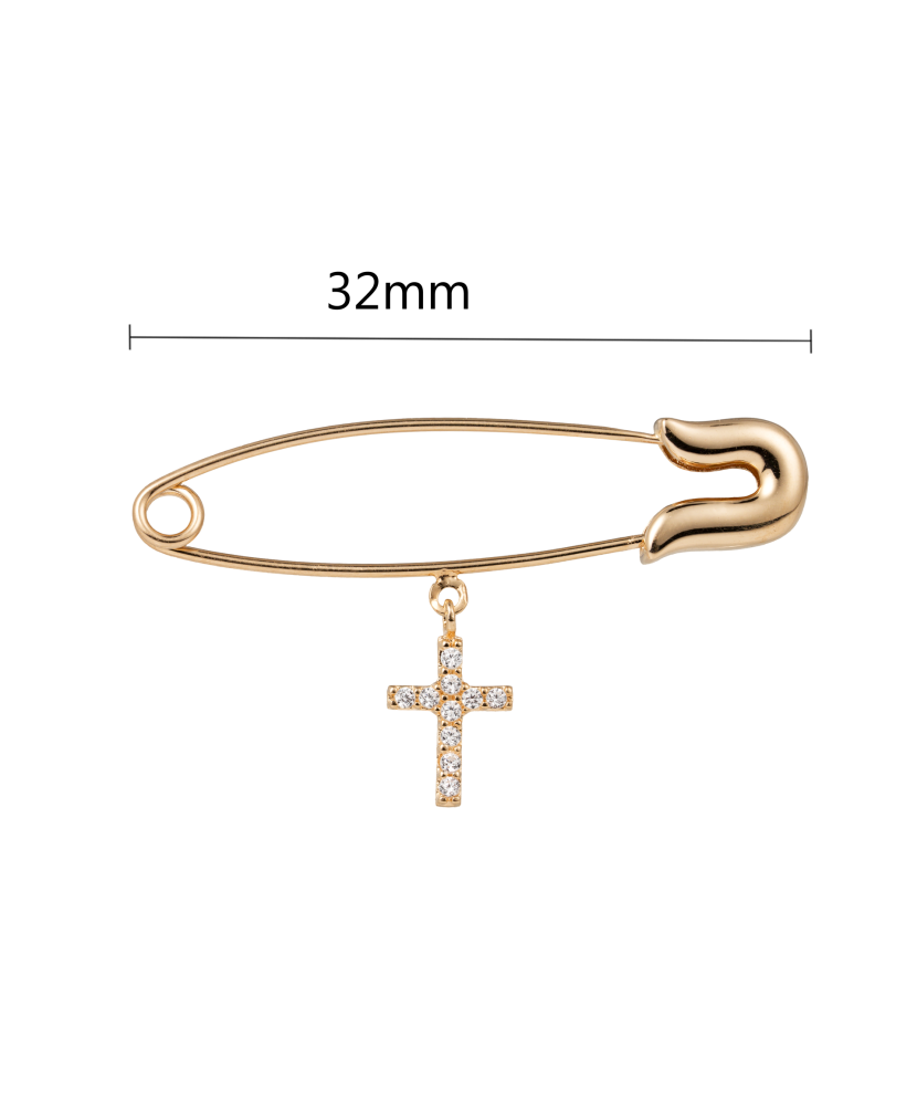 Zelta sakta ar cirkonijiem