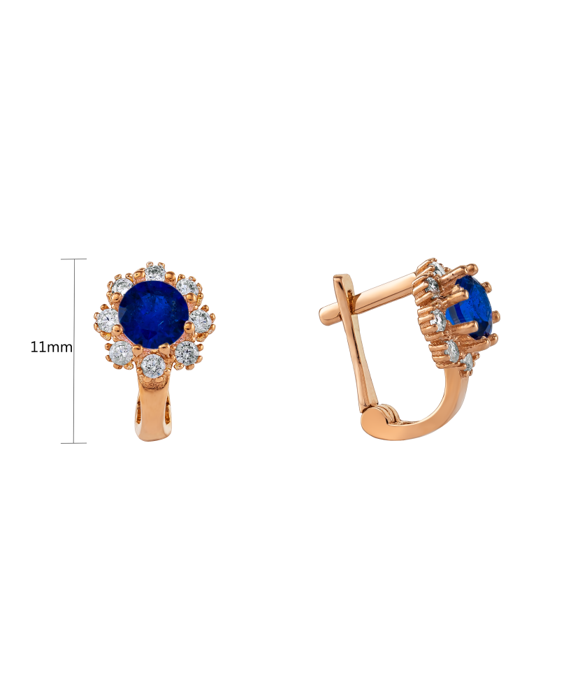 Zelta auskari ar cirkonijiem - Goldinga