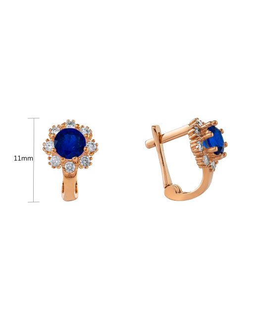 Zelta auskari ar cirkonijiem - Goldinga