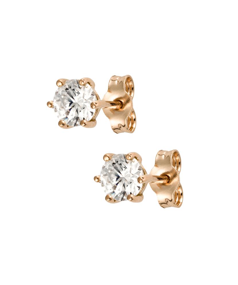 Золотые серьги с цирконами