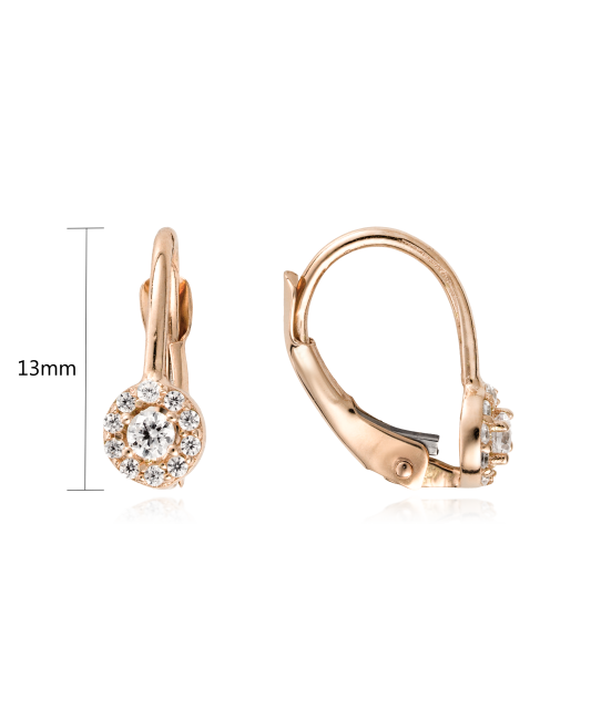 Zelta auskari ar cirkonijiem - Goldinga