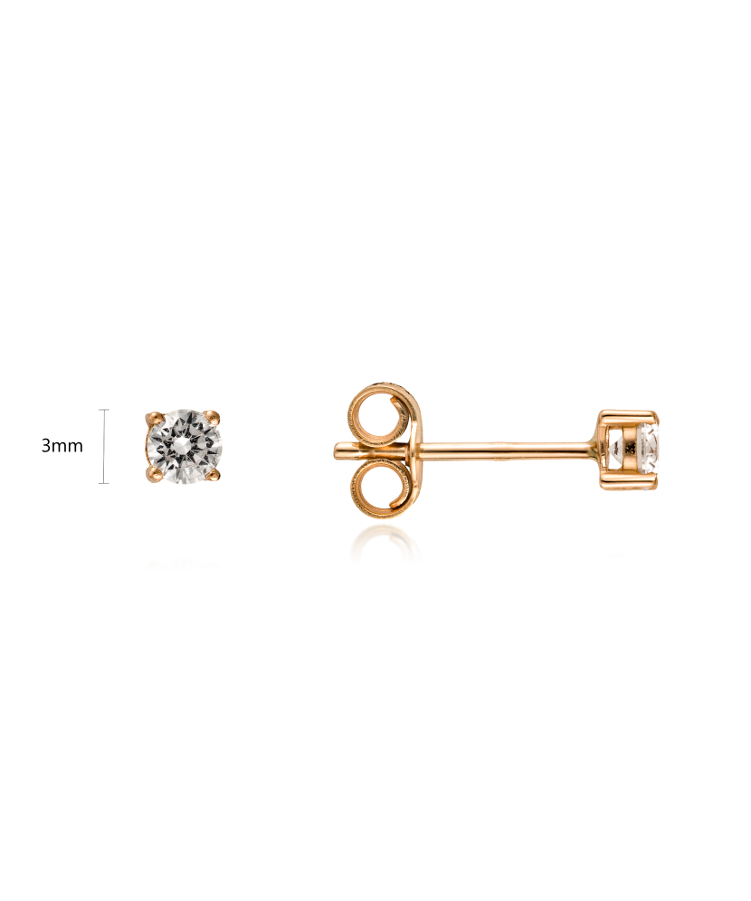 Zelta auskari ar cirkonijiem - Goldinga