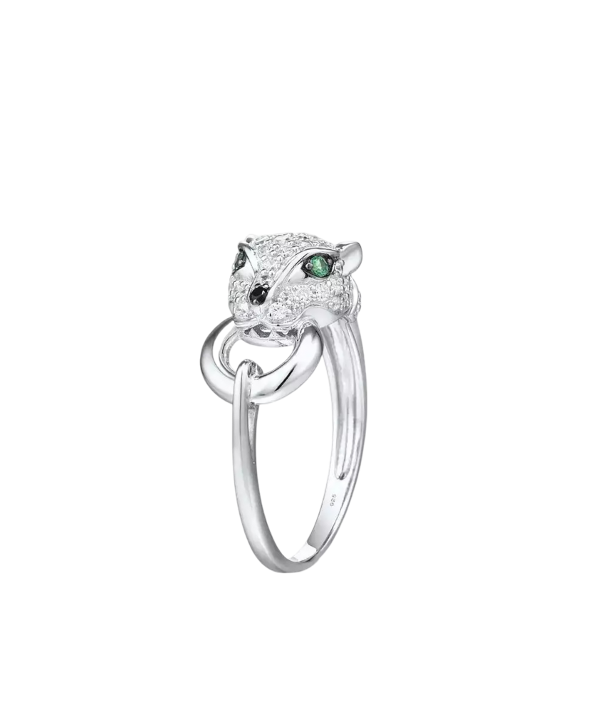 Sudraba gredzens ar cirkonijiemun špineļiem