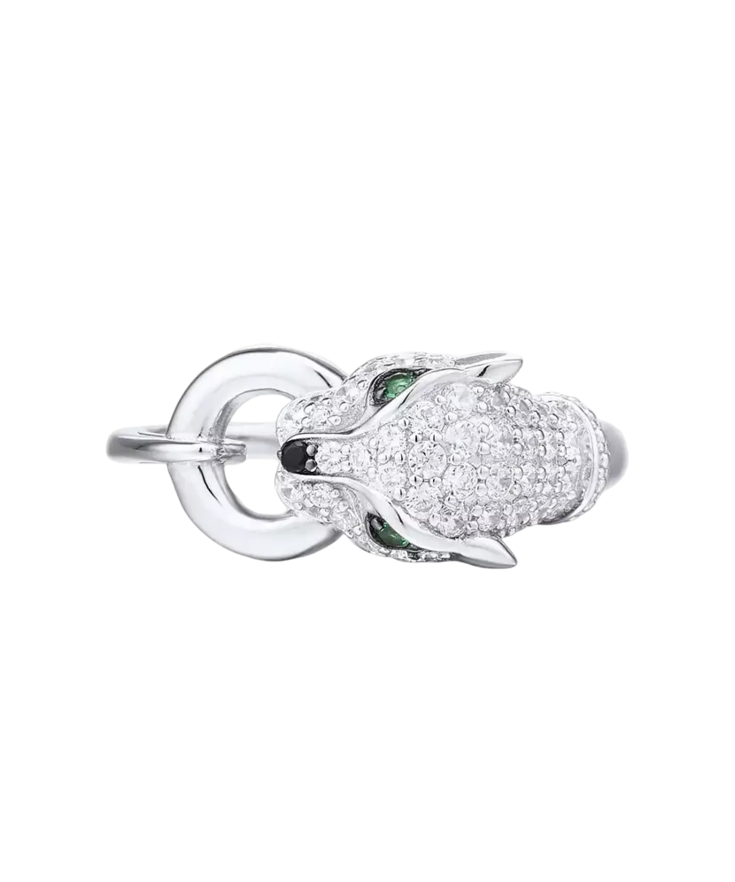 Sudraba gredzens ar cirkonijiemun špineļiem